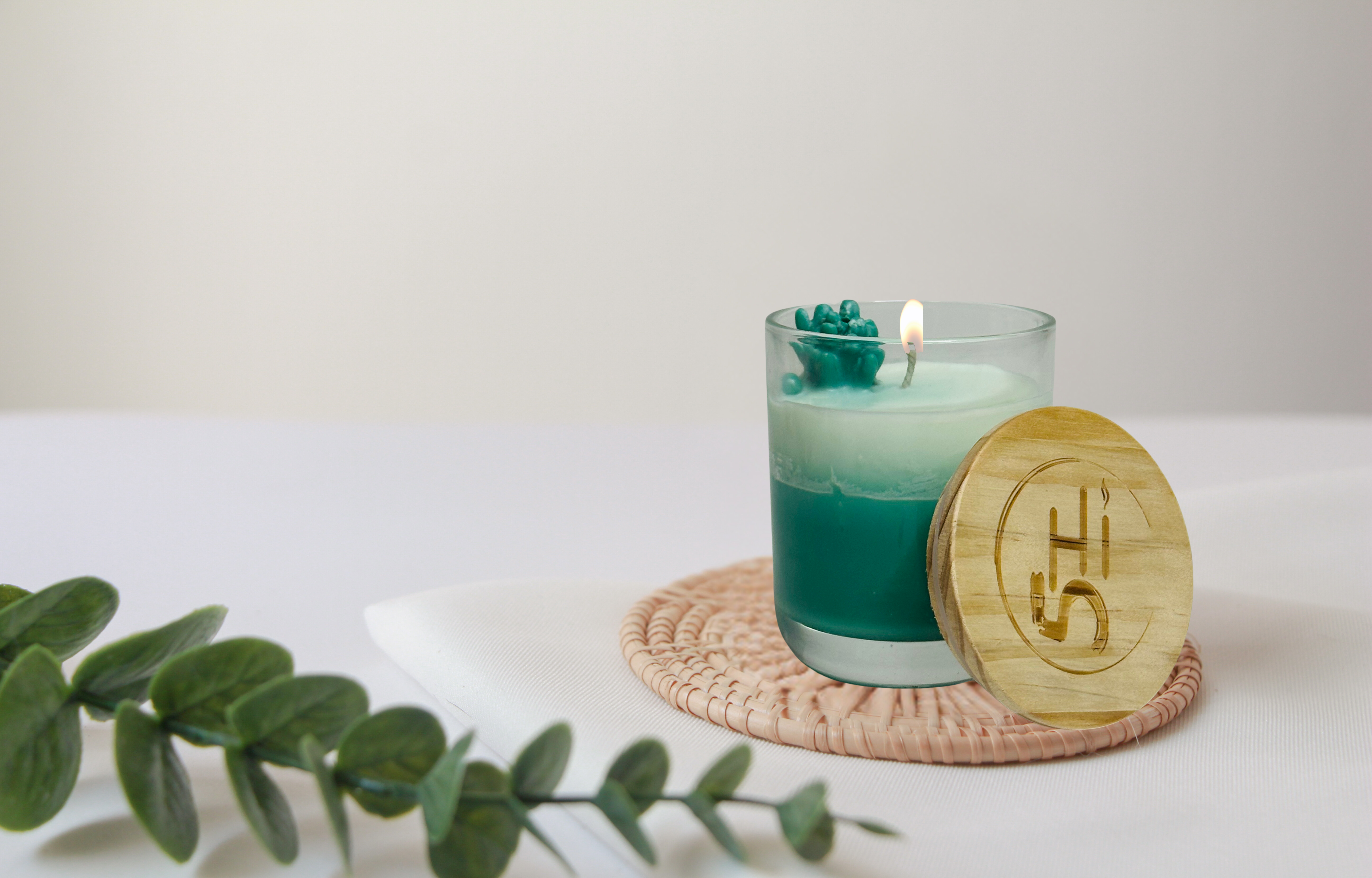 Hi5 Refreshing Bliss Eucalyptus and Spearmint Scented Candle, Luxurious Soy Wax, Single Wick, 10-16 Hours Burn Time, 8oz (160g)